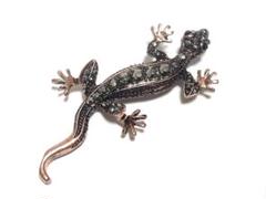 pin-0056　ラペルピン★ブローチ　トカゲ　蜥蜴　爬虫類　ヤモリ　ゲッコー