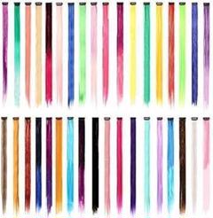 ✨ワンタッチで簡単✨ 黒＆青 ベステクノ カラーエクステ 10本セット