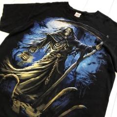 ビンテージ古着!メキシコ製 死神 ドクロ ガイコツ プリント Tシャツ