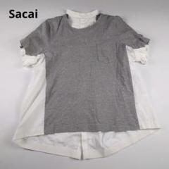 Sacai 23SS サカイ カットソー 切替トップス 半袖シャツ
