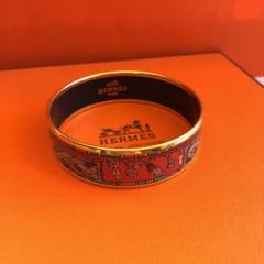 極美品☆エルメス　バングル　ブレスレット　アクセサリー　ラッカーウッド　オレンジ ラッカーウッド - レディス, ファッションジュエリー