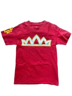赤 王冠プリント Tシャツ