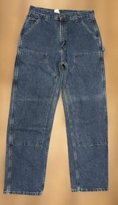 希少90's USA製 Carharttダブルニー デニム33x34 タグ付 希少90's USA製 Carharttダブルニー デニム33x34 タグ付 - メルカリ