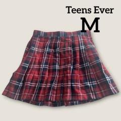 Teens Ever タータンチェック　プリーツスカート　赤　Mのサムネイル