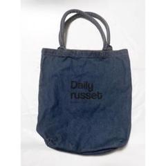 美品 DAILY RUSSET デニム 総柄トートバッグ　 e55 美品 DAILY RUSSET デニム 総柄トートバッグ e55 - メルカリ
