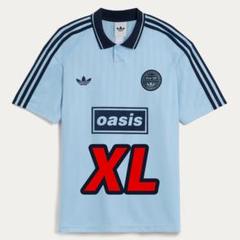 オアシス OASIS フットボールシャツ 新品未使用品 X L リヴ・フォーエヴァー Oasis 30周年特別展 フットボール