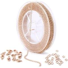 アクセサリー用チェーン　ハンドメイド　ピンクゴールド　アクセサリー　ネックレス