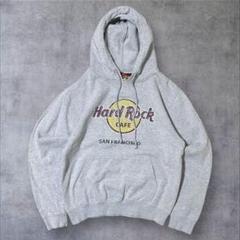 【HardRockCafe】ハードロックカフェロゴ入りフーディーパーカー短丈