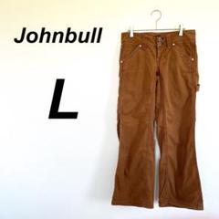 ⭐️ジョンブル⭐️メンズ　ワークパンツ　ブラウン　L カジュアル　シンプル