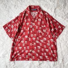 極美品 90s CHAPS RALPH LAUREN オープンカラーアロハシャツ