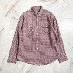 A17240 シュガーケーン ギンガムチェックワークシャツ トリコカラー L