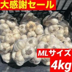 大感謝セール】新物 青森県産 にんにく ML 4kg福地ホワイト 加工