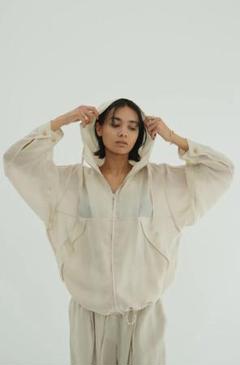 CLANE SHEER AIRY ZIP HOODIE