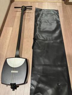 【山中です】三味線 本体 ケース付き　金色刺繍付き　アンティーク 山中様専用です】三味線 本体 ケース付き 金色刺繍付き アンティーク