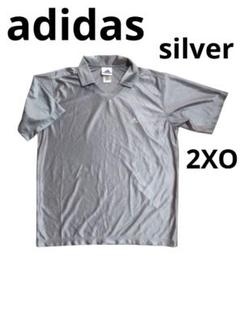adidas　唯一無二　00's　shiny　Ｖネック　ポロ　2XO(2XL位)