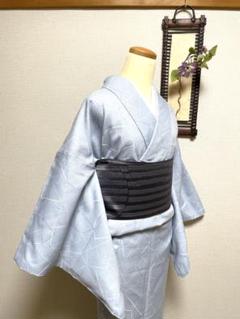 洗える着物　小紋　ポリエステル　線模様　身丈（肩から）166㎝