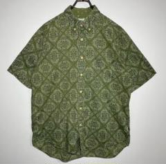 ヴィンテージ Crocodile オリーブグリーン 半袖シャツ Lサイズ