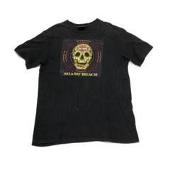 ハーレーtシャツ スカル プリント 黒 ブラック 希少 00s ビンテージ