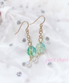 紫陽花カラー 夏ピアス