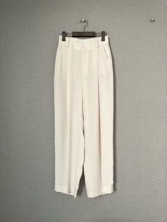 ＜6(ROKU)＞GEORGETTE TUCK PANTS ホワイト