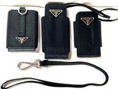 【良品】PRADA ネック　ストラップ　匿名配送❤︎ PRADA(プラダ) / キーホルダー/レザー/BLK/ネックストラップ
