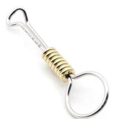 最終価格　ジェフ・デッカーのハングヌーズ・キーチェーン　ステンレス×ブラス BLACK SIGN Main Lodge / Hang Noose Key Chain / All Stainless