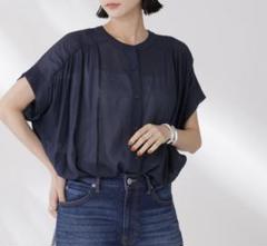 NANO universe バックフリルギャザーシアーブラウス⭐︎新品⭐︎
