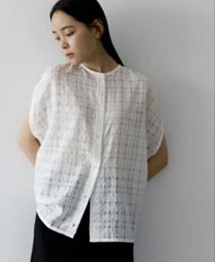 24SS かぐれ kagure シャドウチェックブラウス シャツのサムネイル
