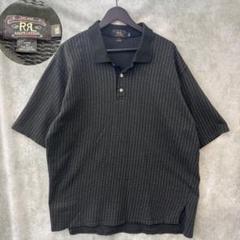 RRL ピグメントブラック フェードポロシャツ タックイン 半袖 アメカジ ポロシャツ メンズ 半袖 アメカジ ブランド セブンスクローラー