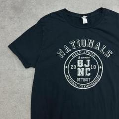 NATIONALS　ロゴTシャツ　フルーツオブザルーム　古着　ブラック　M