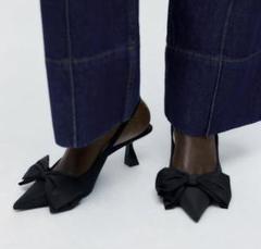 zara ザラ リボンデザイン　パンプス 35 zara ザラ リボンデザイン パンプス 35 - メルカリ