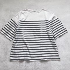 無印良品 半袖ボーダートップス メンズTシャツ カットソー シンプル カジュアル