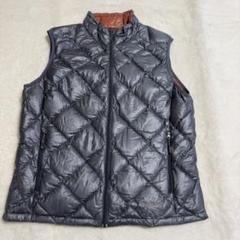美品モンベル　800FP U.L.ダウンベスト　レディースLグレー　キルティング