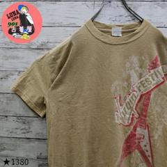 【1380】US古着 海外規格90s GILDAN ロック ビンテージ Tシャツ
