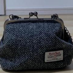 がま口 ショルダーバッグ / ツイード7.0ラウンドショルダー