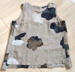 美品 パラスパレス 綿麻 春格子のノースリーブブラウス 日本製 美品 パラスパレス 綿麻 春格子のノースリーブブラウス 日本製