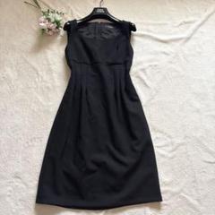 極美品⭐️フォクシー ストレッチ ダブルフェイス ワンピース タック Aライン