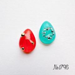 No.1796 レジンピアス レジンイヤリング ハンドメイドピアス