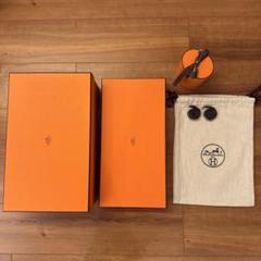【HERMES】シューズ用空箱6個 & シューズ袋12枚 ⑦-25 HERMES 大量 空き箱 ボックス 空箱 ショッパー オレンジ