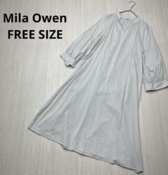 ● Mila Owen ミラオーウェン　シャツワンピース　バンドカラー　F