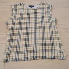 BURBERRY ノースリーブ ニット ノバチェック ホースロゴ フリル M BURBERRY ノースリーブ ニット ノバチェック ホースロゴ フリル
