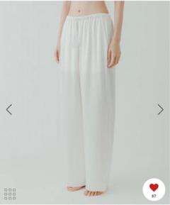 yo Biotop Silk pants ホワイト BIOTOP(ビオトープ) / 【yo BIOTOP】silk straight pants