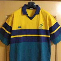 90sオーストラリア代表 カンタベリー ワラビーズ ラガーシャツ LL ラグビー ビンテージ 90s カンタベリー オーストラリア代表 ワラビーズ