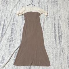 s2872 ダズリン リブワンピース シフォン カットソー ドッキング