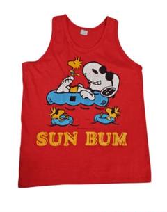 70s-80s USA製 ARTEX スヌーピー SUN BUM タンクトップ