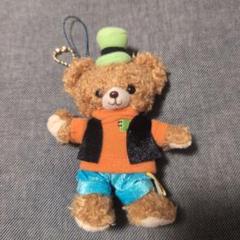 美品　ディズニーストア　ユニベア　グーフィー　ストラップ　ぬいぐるみバッジ