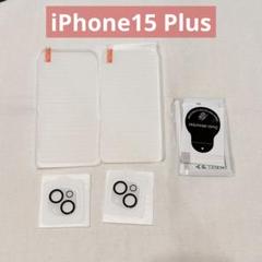 ◉iPhone 15 Plus 専用 ガラス カメラフィルム レンズプロテクター