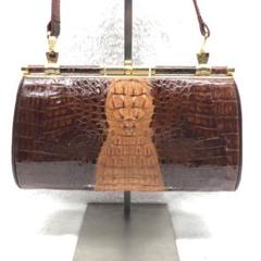 ハンドバッグ クロコダイル エキゾチックレザー がま口