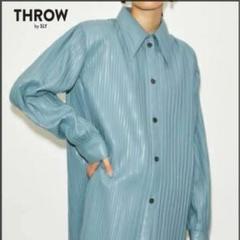 【THROW by SLY】PLEATS VEGAN LEATHER シャツ