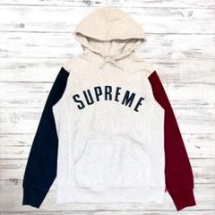 SUPREME シュプリーム パーカー デカロゴ M グレー 0497
